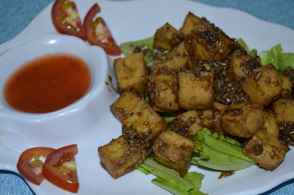 Đậu hủ chiên sả ớt